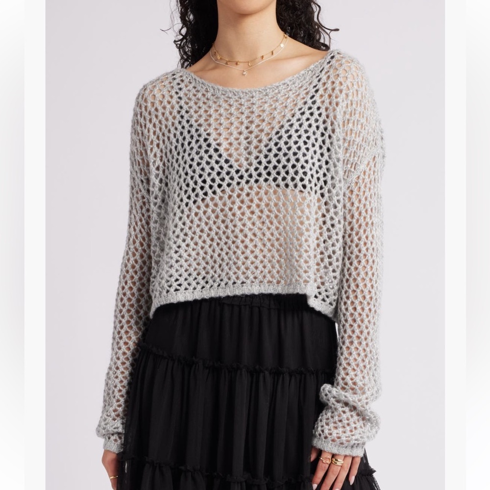 BP. Easy Metallic Openwork Sweater NWT size XL